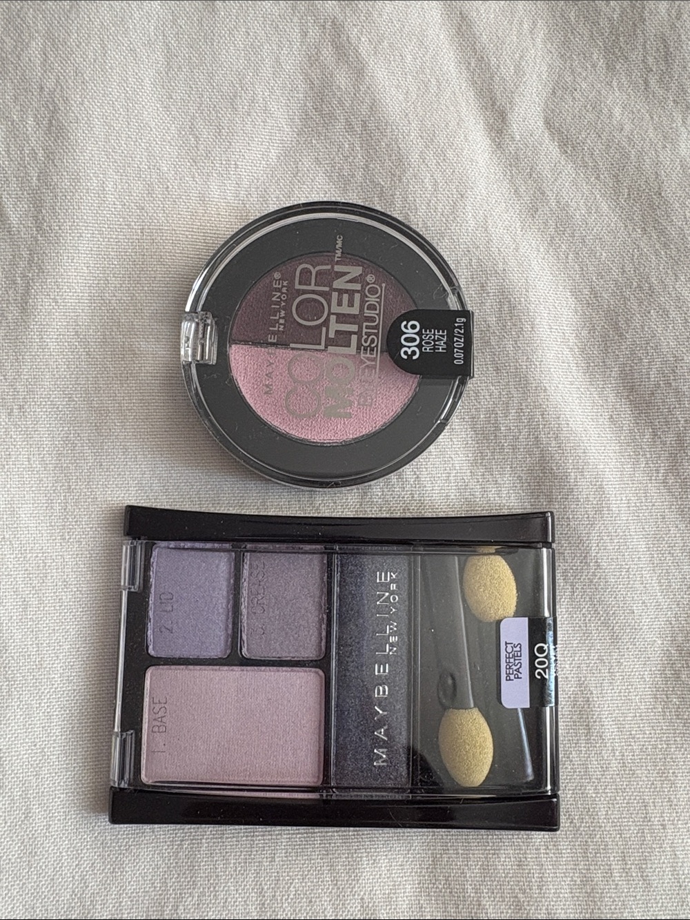 Maybelline Pink and Purple Eyeshadow Palette & Single